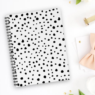 Dalmatische Spots, Dalmatische Stippen, zwart en w Notitieboek