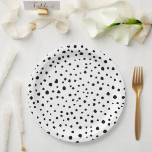 Dalmatische Spots, Dalmatische Stippen, zwart en w Papieren Bordje