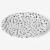 Dalmatische Spots, Dalmatische Stippen, zwart en w Papieren Bordje (Gekanteld)