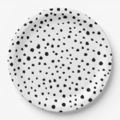 Dalmatische Spots, Dalmatische Stippen, zwart en w Papieren Bordje (Voorkant)
