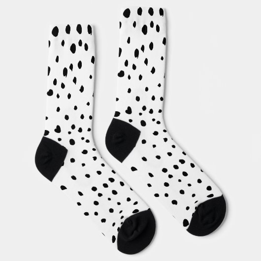Dalmatische Spots, Dalmatische Stippen, zwart en w Sokken (Rechts)