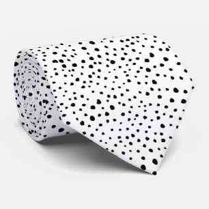 Dalmatische Spots, Dalmatische Stippen, zwart en w Stropdas