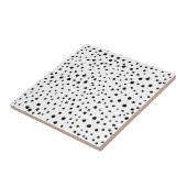 Dalmatische Spots, Dalmatische Stippen, zwart en w Tegeltje (Zijkant)