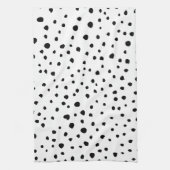 Dalmatische Spots, Dalmatische Stippen, zwart en w Theedoek (Verticaal)
