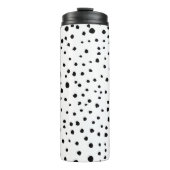 Dalmatische Spots, Dalmatische Stippen, zwart en w Thermosbeker (Voorkant)