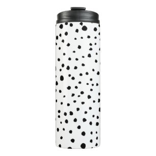 Dalmatische Spots, Dalmatische Stippen, zwart en w Thermosbeker