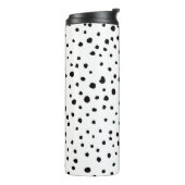 Dalmatische Spots, Dalmatische Stippen, zwart en w Thermosbeker (Gedraaid links)