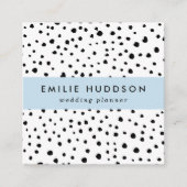 Dalmatische Spots, Dalmatische Stippen, zwart en w Vierkante Visitekaartje (Voorkant)