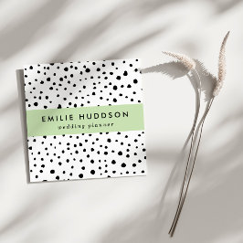 Dalmatische Spots, Dalmatische Stippen, zwart en w Vierkante Visitekaartje