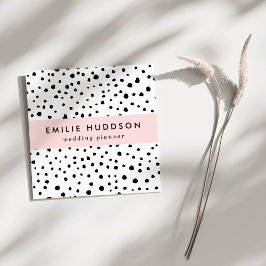 Dalmatische Spots, Dalmatische Stippen, zwart en w Vierkante Visitekaartje