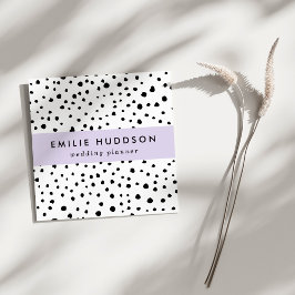 Dalmatische Spots, Dalmatische Stippen, zwart en w Vierkante Visitekaartje