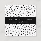 Dalmatische Spots, Dalmatische Stippen, zwart en w Vierkante Visitekaartje (Voorkant)