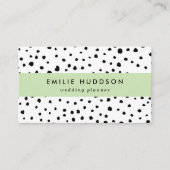 Dalmatische Spots, Dalmatische Stippen, zwart en w Visitekaartje (Voorkant)