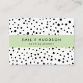 Dalmatische Spots, Dalmatische Stippen, zwart en w Visitekaartje (Voorkant)