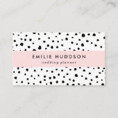 Dalmatische Spots, Dalmatische Stippen, zwart en w Visitekaartje (Voorkant)