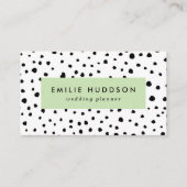 Dalmatische Spots, Dalmatische Stippen, zwart en w Visitekaartje (Voorkant)