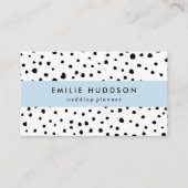 Dalmatische Spots, Dalmatische Stippen, zwart en w Visitekaartje (Voorkant)