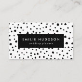 Dalmatische Spots, Dalmatische Stippen, zwart en w Visitekaartje (Voorkant)