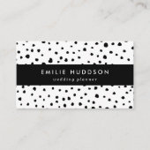 Dalmatische Spots, Dalmatische Stippen, zwart en w Visitekaartje (Voorkant)