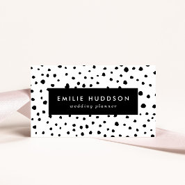 Dalmatische Spots, Dalmatische Stippen, zwart en w Visitekaartje
