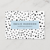 Dalmatische Spots, Dalmatische Stippen, zwart en w Visitekaartje (Voorkant)