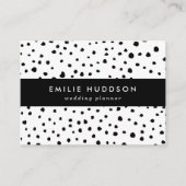 Dalmatische Spots, Dalmatische Stippen, zwart en w Visitekaartje (Voorkant)