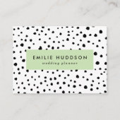 Dalmatische Spots, Dalmatische Stippen, zwart en w Visitekaartje (Voorkant)