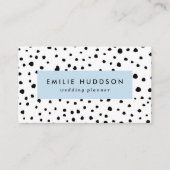 Dalmatische Spots, Dalmatische Stippen, zwart en w Visitekaartje (Voorkant)