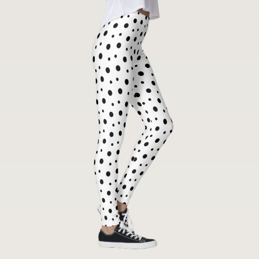 Dalmatische Spots in Zwarte en Witte Leggings (Rechts)