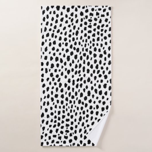 Dalmatische Spots (zwart/wit) Badhanddoek (Badhanddoek)