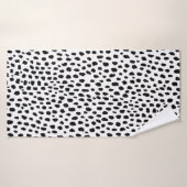 Dalmatische Spots (zwart/wit) Badhanddoek (Badhanddoek)
