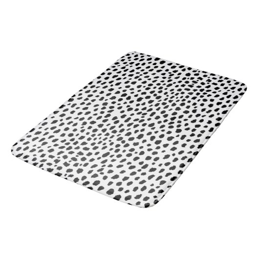 Dalmatische Spots (zwart/wit) Badmat (Gekanteld)