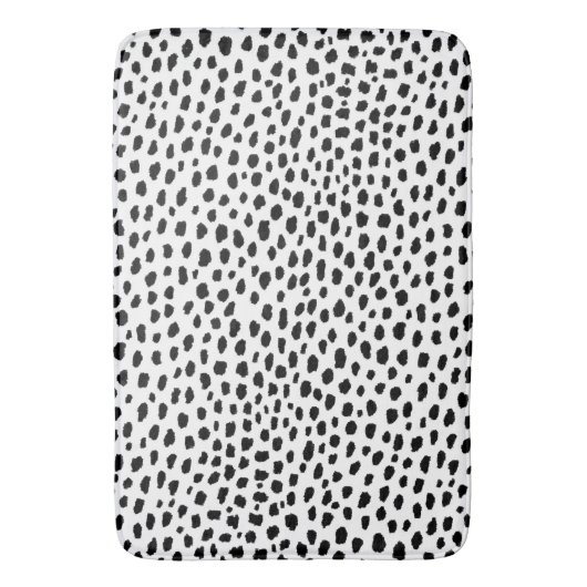 Dalmatische Spots (zwart/wit) Badmat (Voorkant Verticaal)