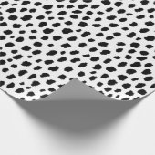 Dalmatische Spots (zwart/wit) Cadeaupapier (Hoek)