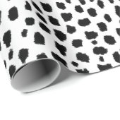 Dalmatische Spots (zwart/wit) Cadeaupapier (Rol Hoek)