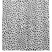 Dalmatische Spots (zwart/wit) Douchegordijn (Voorkant)