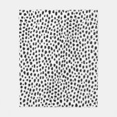 Dalmatische Spots (zwart/wit) Fleece Deken (Voorkant)