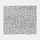 Dalmatische Spots (zwart/wit) Fleece Deken (Voorkant (Horizontaal))