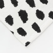 Dalmatische Spots (zwart/wit) Fleece Deken (Hoek)