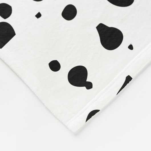 Dalmatische Spots zwart wit. Modern. Vruchtdieren Fleece Deken (Hoek)