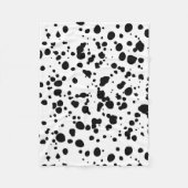 Dalmatische Spots zwart wit. Modern. Vruchtdieren Fleece Deken (Voorkant)