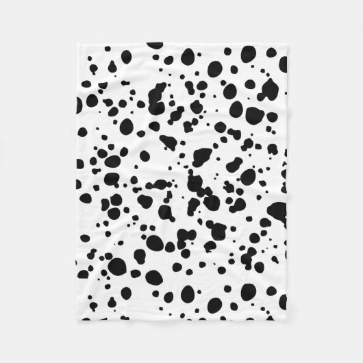 Dalmatische Spots zwart wit. Modern. Vruchtdieren  Fleece Deken (Voorkant)
