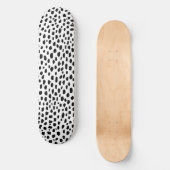 Dalmatische Spots (zwart/wit) Persoonlijk Skateboard (Voorkant)