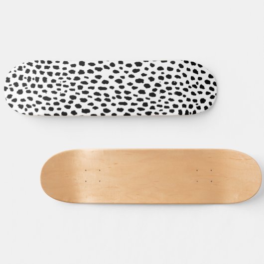 Dalmatische Spots (zwart/wit) Persoonlijk Skateboard (Horizontaal)