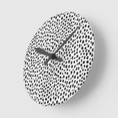 Dalmatische spots (zwart-wit) ronde klok (Hoek)