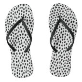 Dalmatische Spots (zwart/wit) Teenslippers (Voetbed)