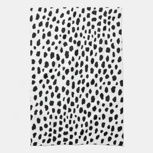 Dalmatische Spots (zwart/wit) Theedoek (Verticaal)