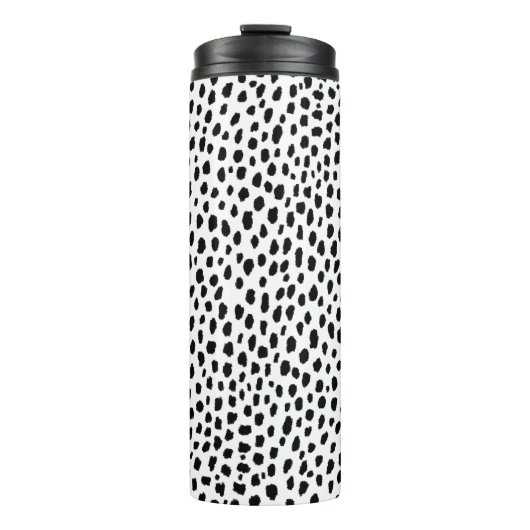 Dalmatische Spots (zwart/wit) Thermosbeker (Voorkant)
