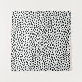 Dalmatische Spots (zwart/wit) Wandkleed (Voorkant)
