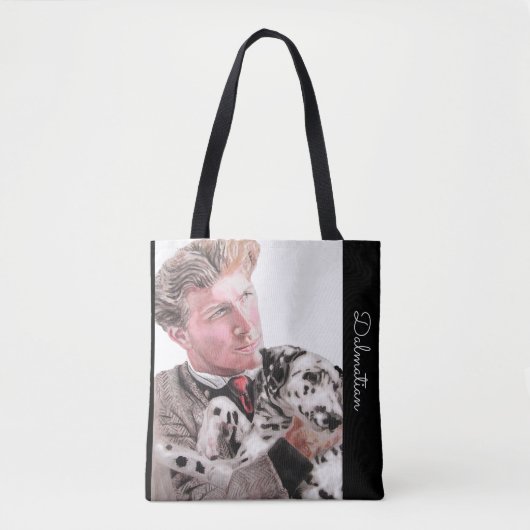 Dalmatische Spotty Dog Schattigee Spots Honden Can Tote Bag (Voorkant)